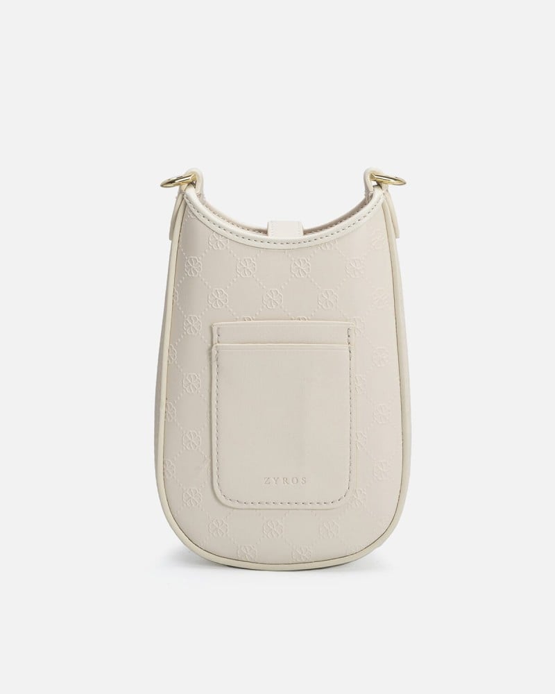 شنطة نسائية بتصميم عصري بلون بيج