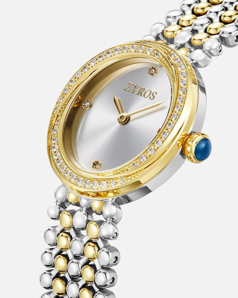 Women's steel watch in gold and silver colour