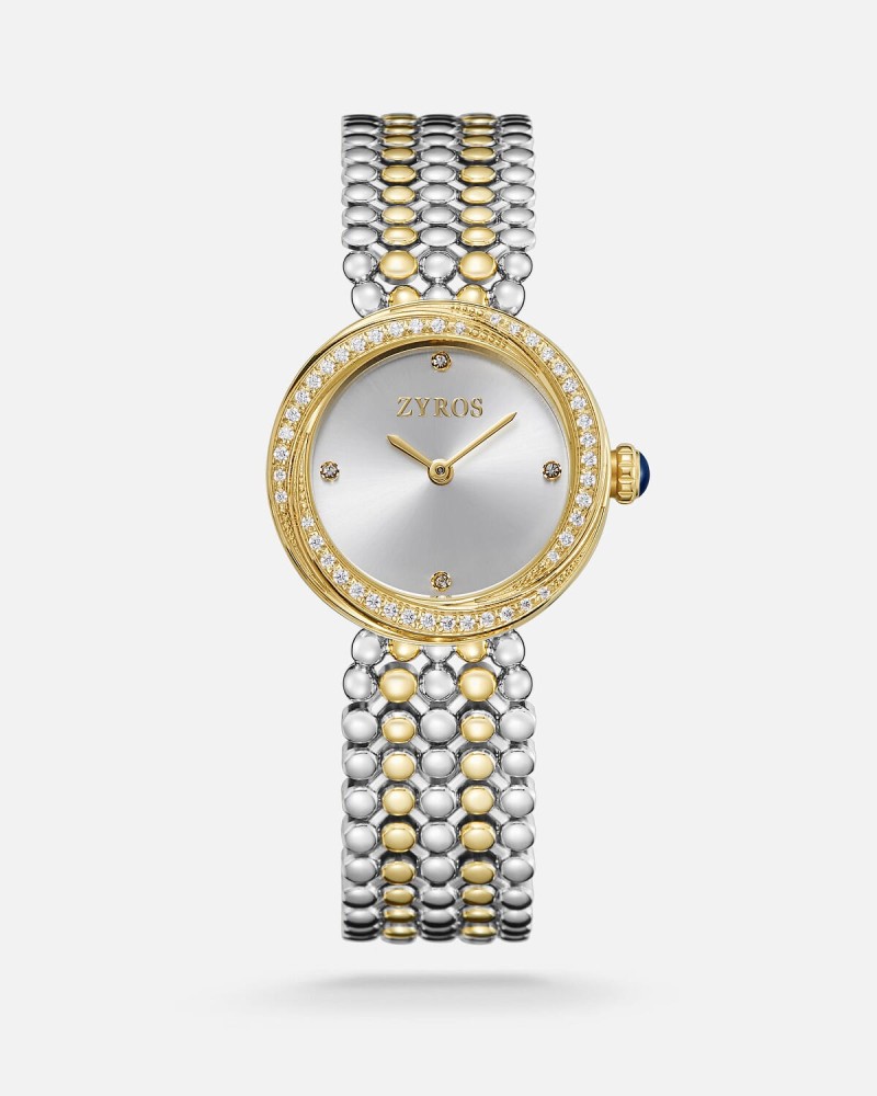 Women's steel watch in gold and silver colour