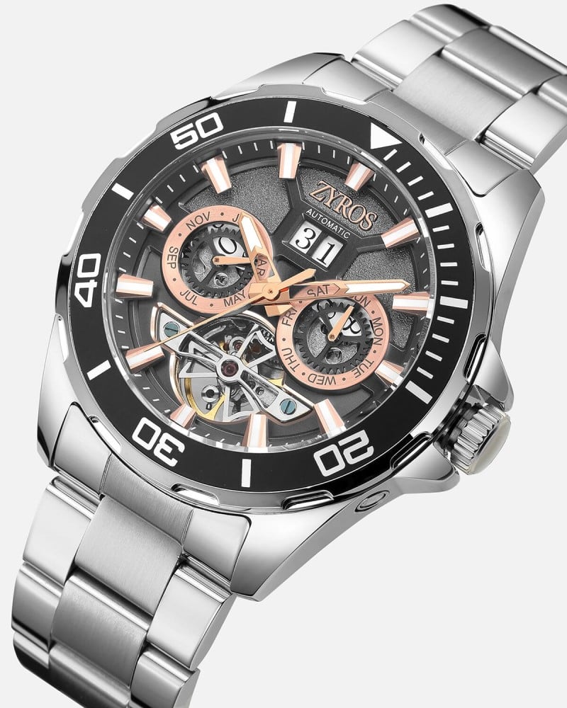 ساعة رجالية اتوماتيك ستيل باللون الفضي