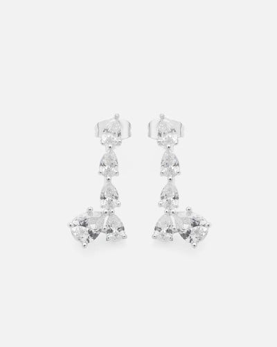Elegant silver women's earring