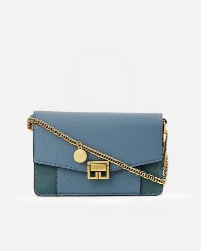Women's blue leather bag