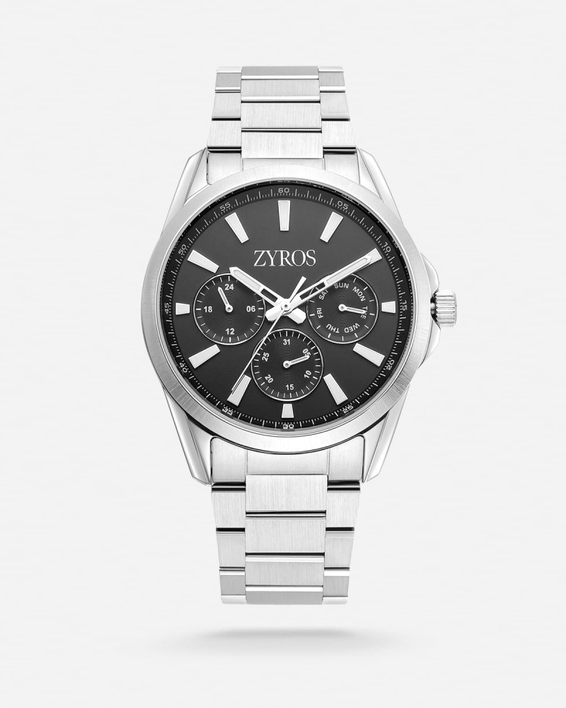 Men's watch with a silver-tone steel strap