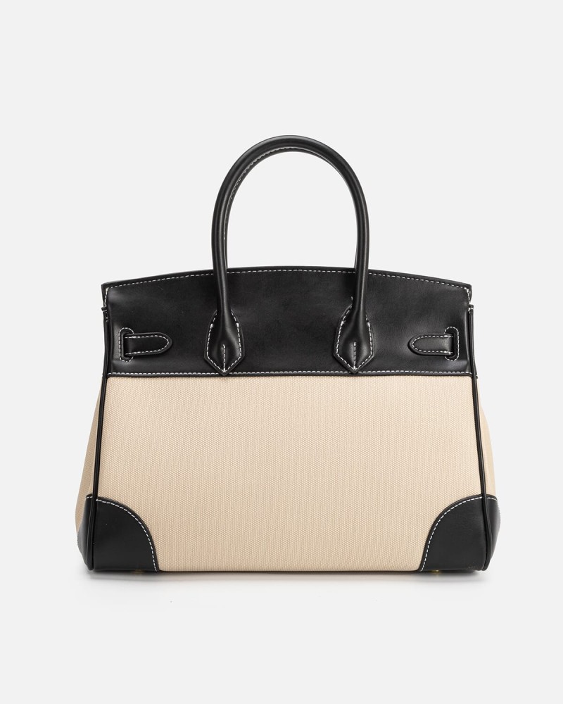 Classic women's bag, black and white