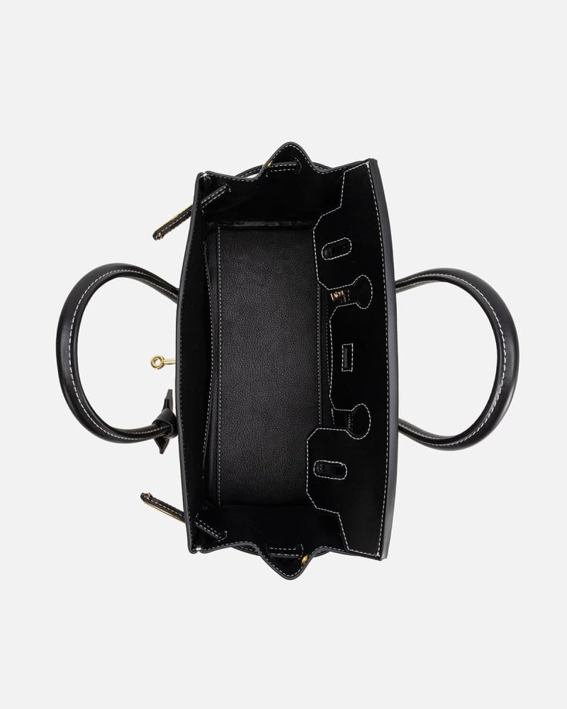 Classic women's bag, black and white
