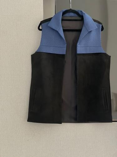 سديري أسود شامواه مع كحلي