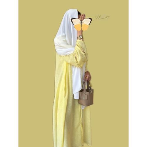 قماش لنن - لولو أصفر