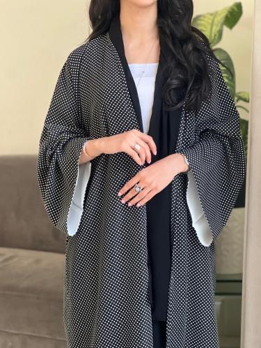 كريب منقط .. كم مبطن ابيض