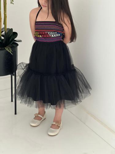 فستان مقاس أطفال اللون اسود