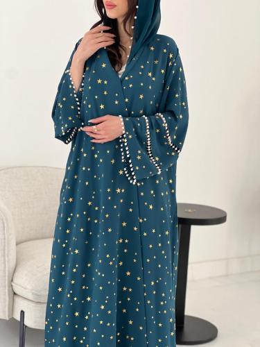 عباية  لولو فاخرة مع تصميم النجوم المميز