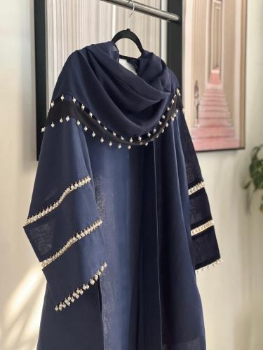 قماش لنن - لولو كحلي