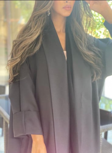 عباية عملية اسود سادة