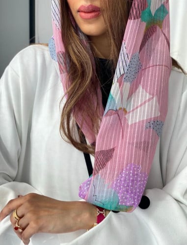 طرحة اللون وردي