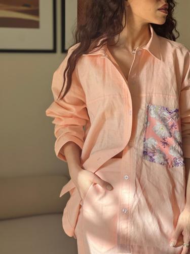 طقم لنن مشمشي