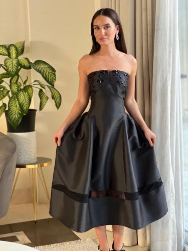 فستان تفته أسود راقي جدا