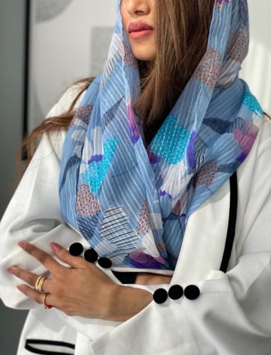 طرحة اللون سماوي