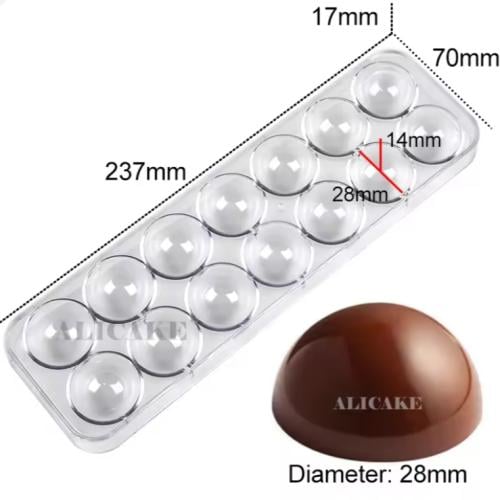 قالب شوكولاته نصف دايره