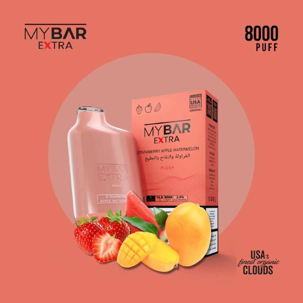 ماي بار اكسترا فرولة والتفاح والبطيخ STRAWBERRY APPLE WATERMELON