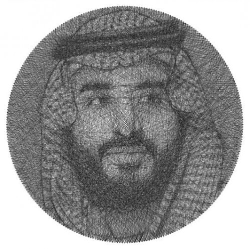 لوحه بالخيط ولي العهد محمد بن سلمان