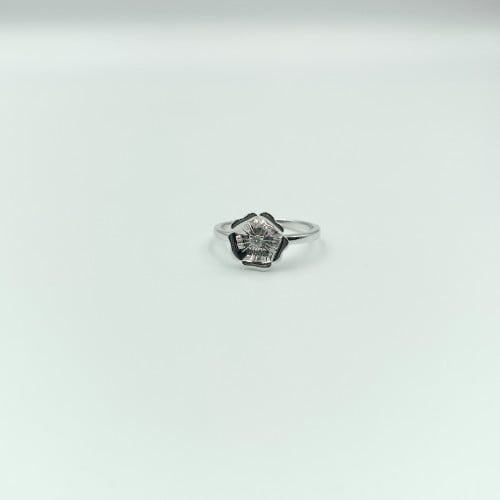 خاتم نسائي فضة صافي عيار 925 مطلي ذهب