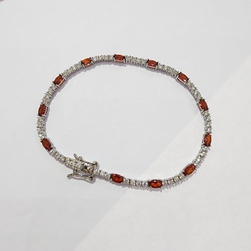 اسوارة تنس مع فصوص ملونه فضة صافي عيار925