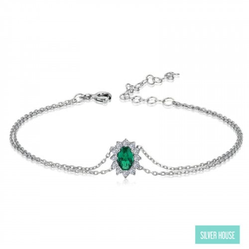 أسواره ناعمة  مرصعة  بالكريستال فضة صافي عيار 925