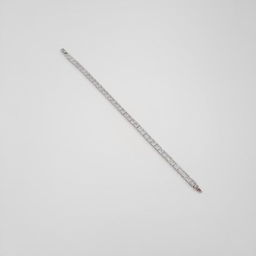 اسوارة تنس فص مربع فضة صافي عيار 925