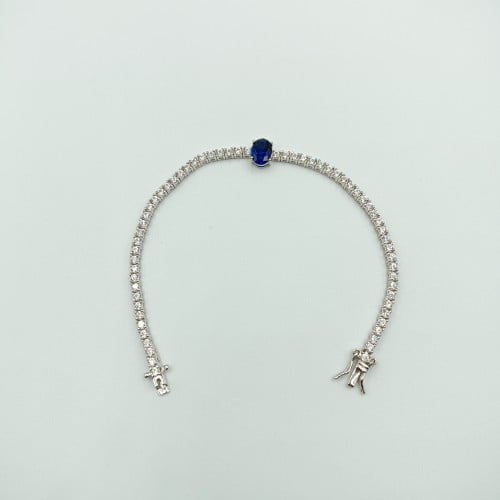 اسوارة تنس بحجر ملون فضة صافي عيار 925