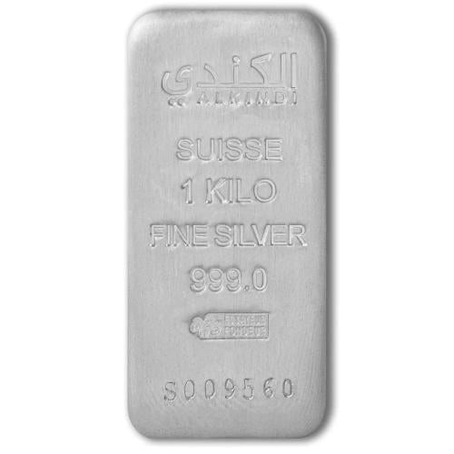 سبيكة فضة سويسري بنقاء 999 بوزن 1 كيلوغرام
