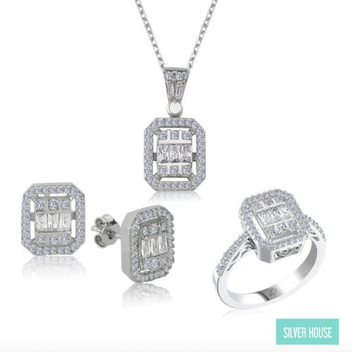 طقم ناعم فضة صافي عيار 925