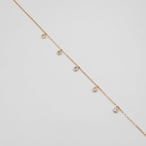 خلخال فضة صافي عيار 925 مطلي ذهب