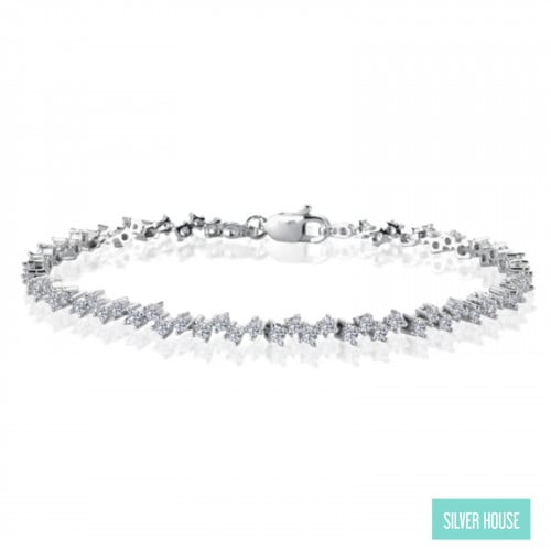 أسواره تنس  ناعمة  فضة صافي عيار 925