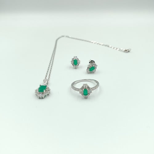 طقم نسائي فضة صافي عيار 925