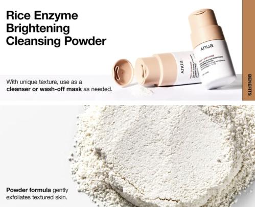 باودر تفتيح متعددة الاستخدام Anua - Rice Enzyme Br...