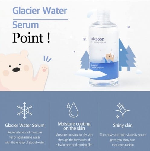 MIXSOON Glacier Water Hyaluronic Acid Serum 300ml...