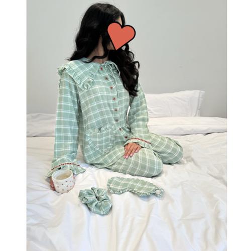 بجامة قلوب اخضر