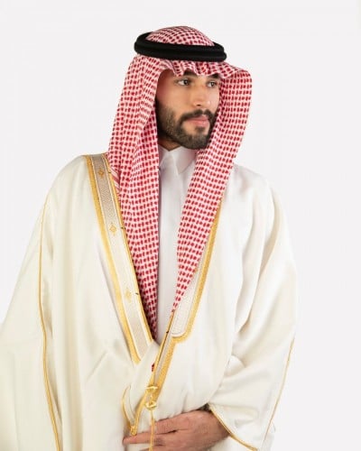 بشت وبر جبر خطين زري (ابيض )