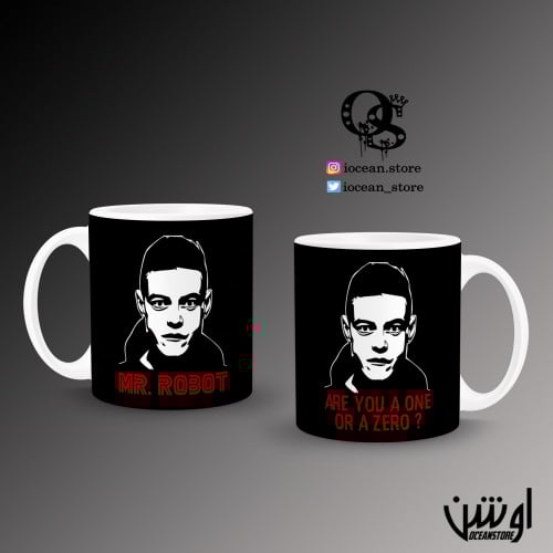 Mug-004- كوب mr robot - مستر روبوت