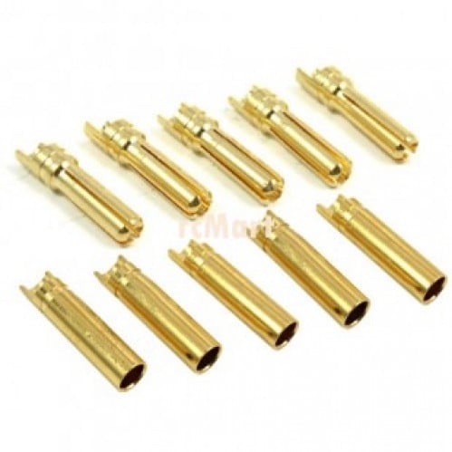 Yeah Racing 4mm High Current Connector Set (Banana Plug) (Male x 5 + Female x 5)