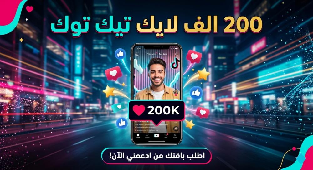 200 الف لايك تيك توك