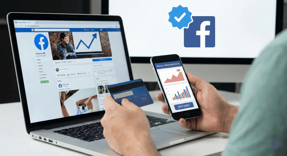 شراء لايكات صفحة فيسبوك لتوثيق الحساب