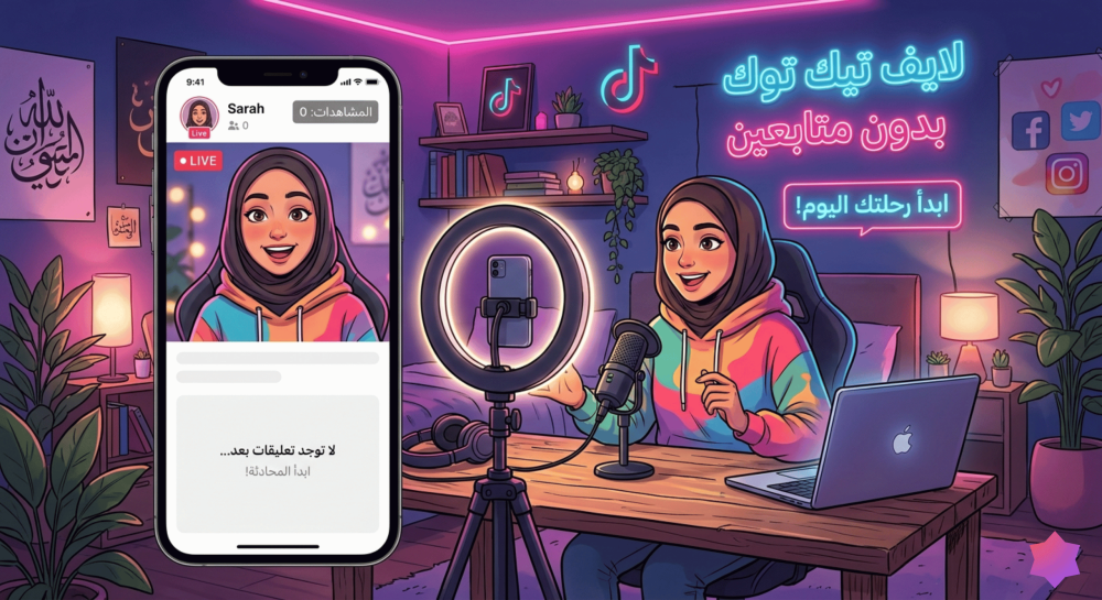 لايف تيك توك بدون متابعين