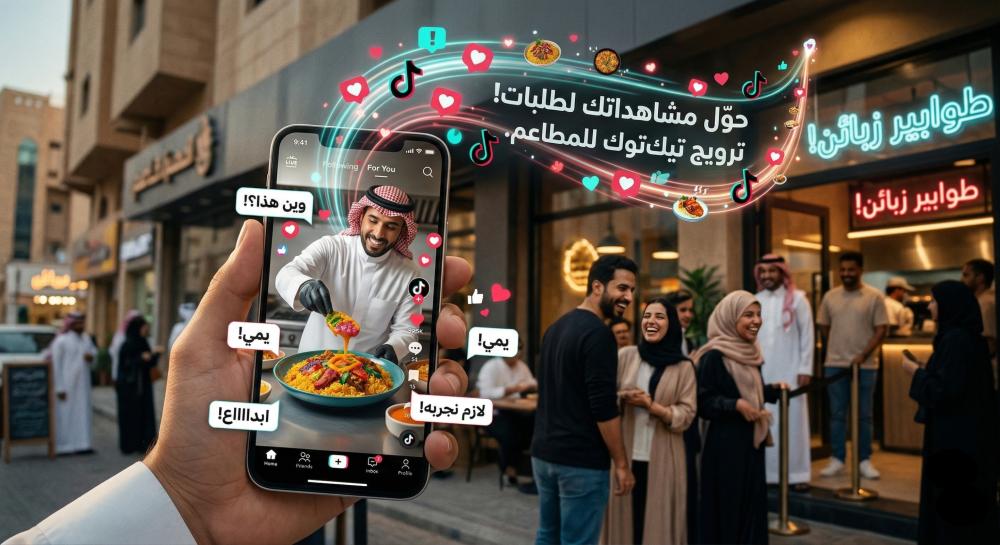 باقات ترويج تيك توك للمطاعم - والكافيهات لجذب الزبائن من ادعمني