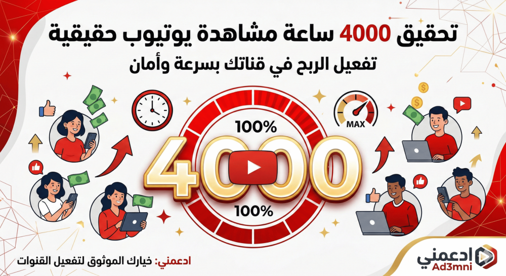 تحقيق 4000 ساعة مشاهدة يوتيوب