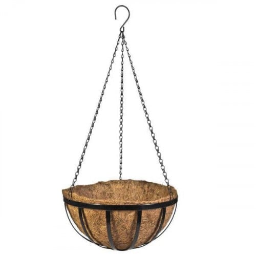 سلة زهور معلقة Metal Hanging Basket with Coco Fibe...