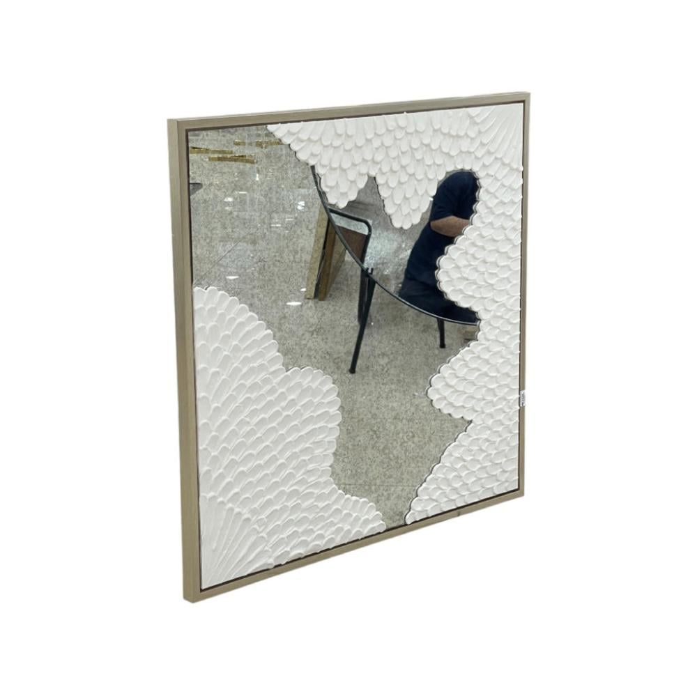 مراية حائط معتق مع ديكور جبس