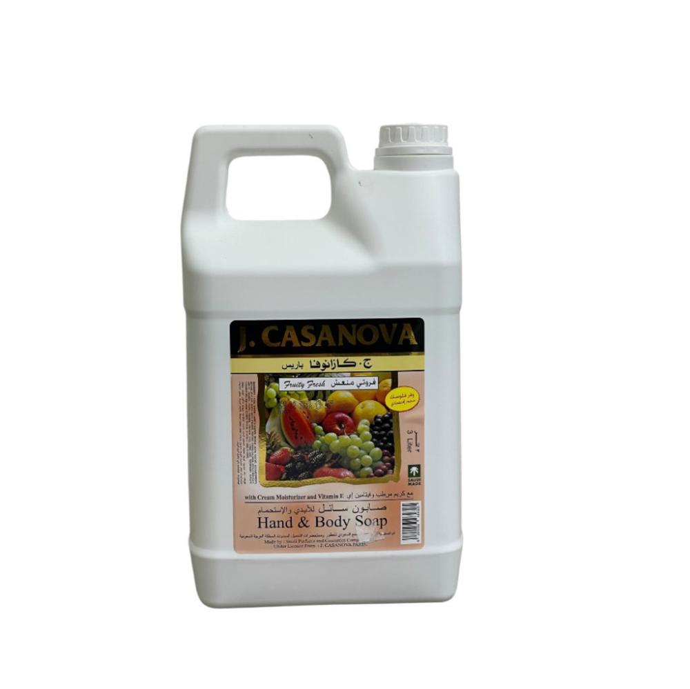صابون يدين سائل كازانوفا ايدي 3 لتر فروتي منعش