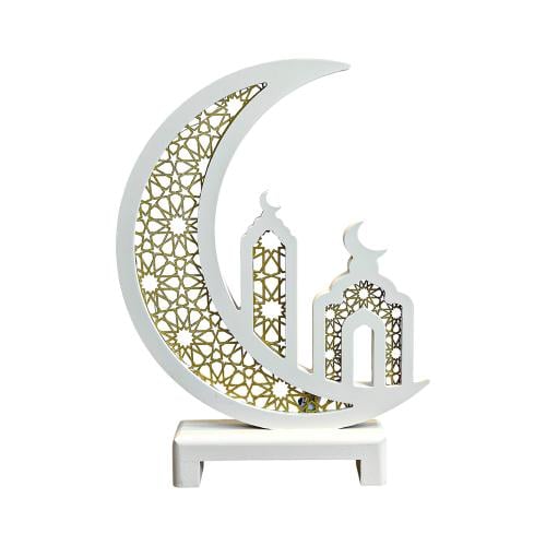 اضاءة رمضانية بتصميم هلال و مسجد