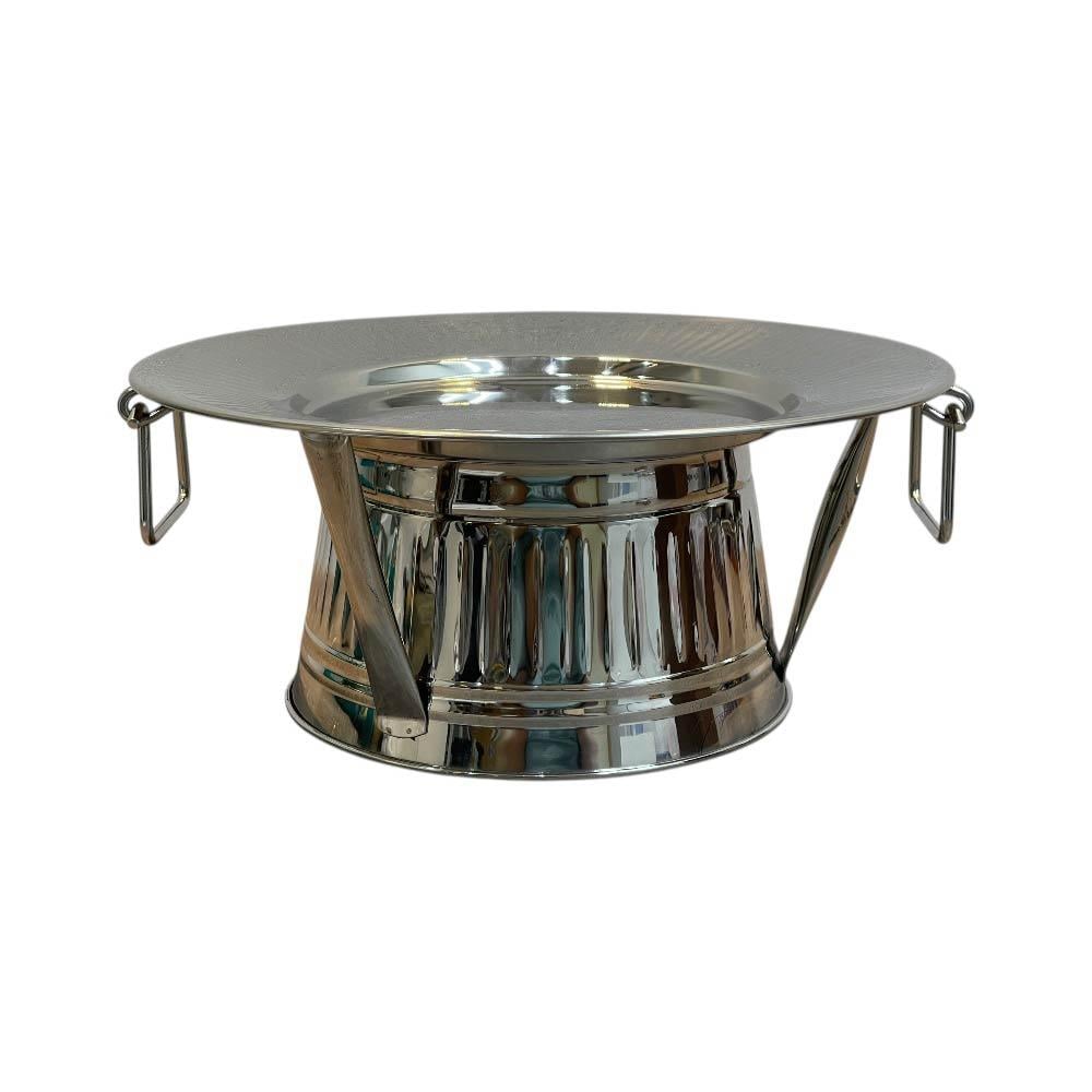 صحن الولائم الفخم ستانلس ستيل بقاعدة