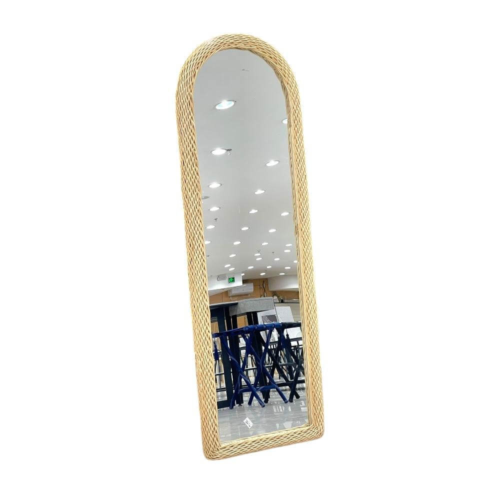 مرايا طويلة أرضية إطار خيزران